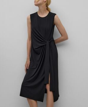 Midi dress with knot woman