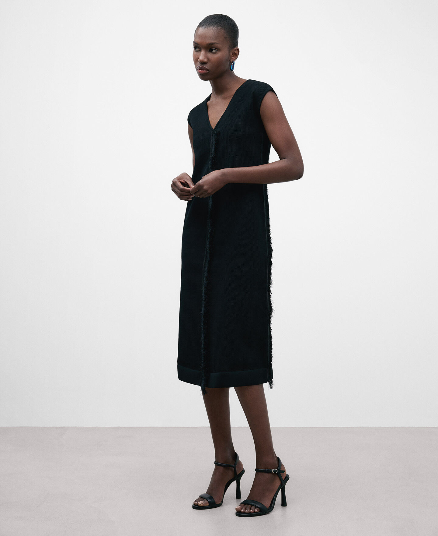 Vestido negro top adolfo dominguez