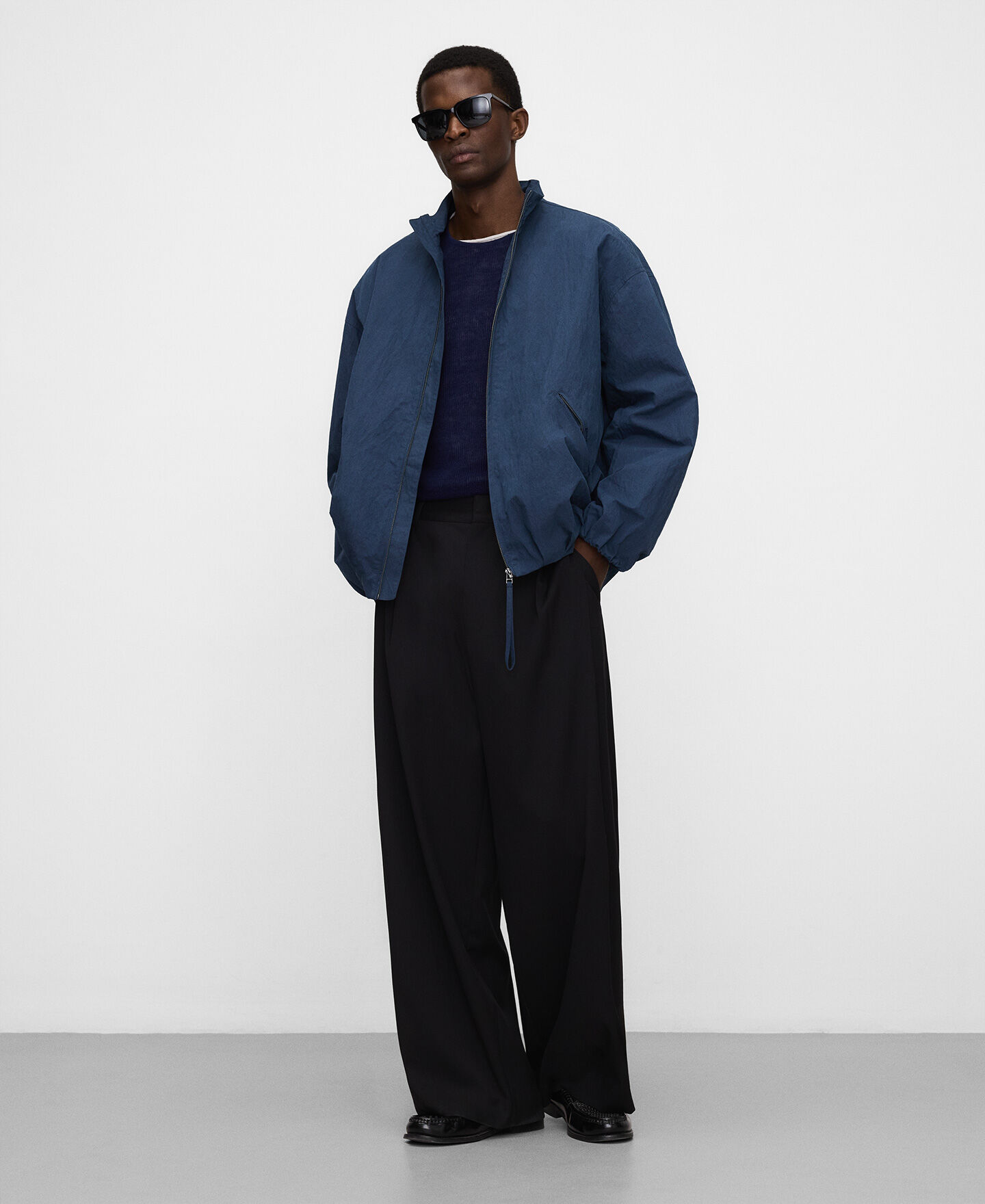 ジャケット・アウター 00s ADOLFO DOMINGUEZ cashmere mix 2B JKT Denim oversized cashmere and cotton jacket – Barrie