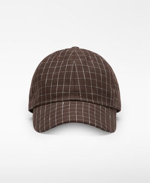 Linen checkered cap