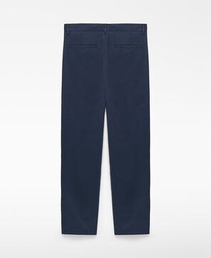 Organic cotton pleated chino trousers