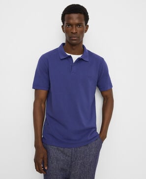Polo de corte regular em piqu&eacute; de algod&atilde;o org&acirc;nico