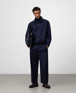 Pantalón barrel fit pinzas hombre
