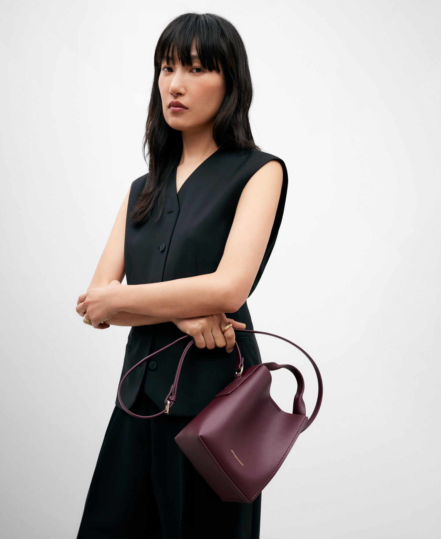 Maroon hobo bag sales