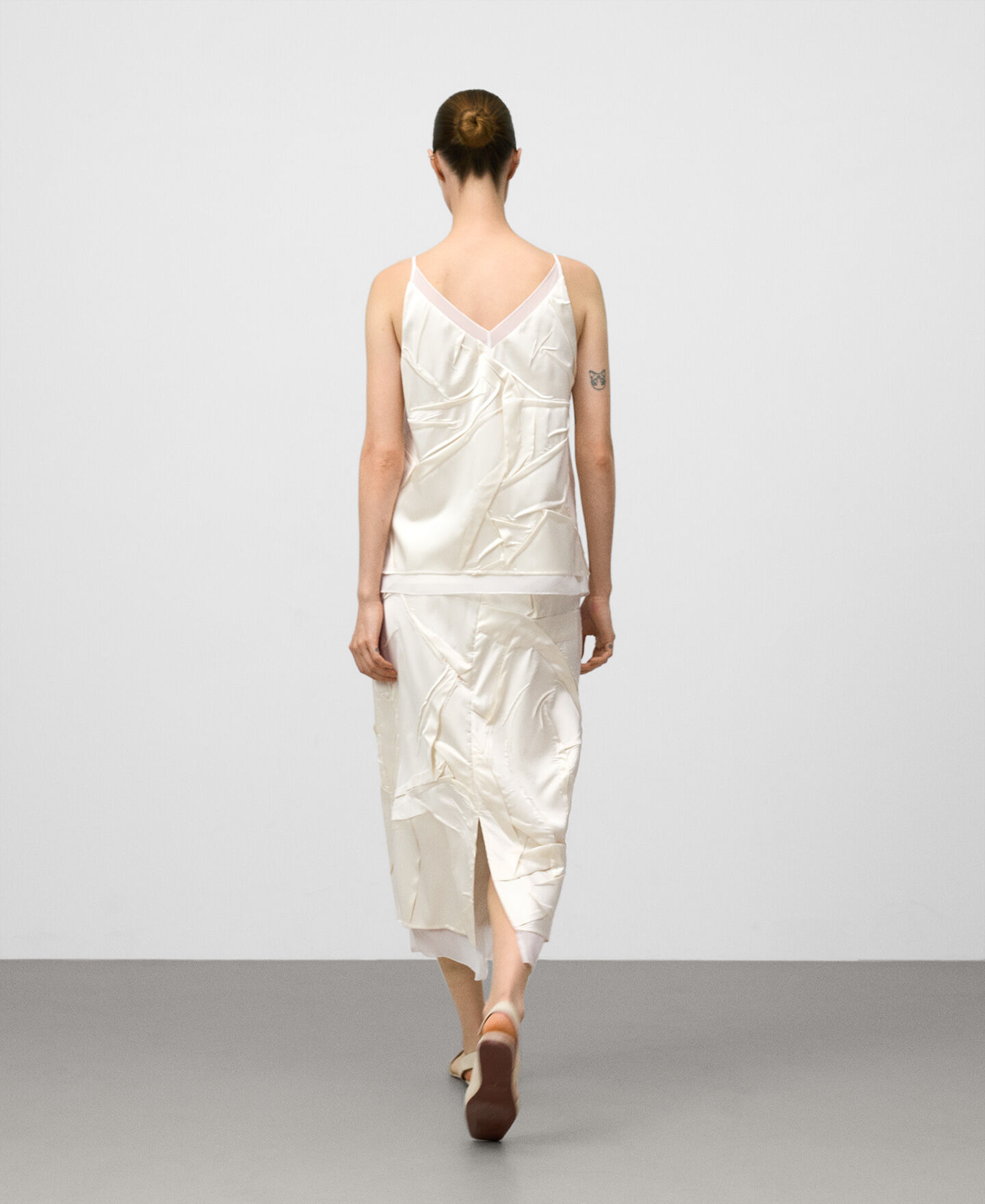 クリンクル（ミックスファブリック）スカート