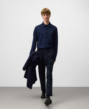 Organic cotton spread collar shirt man