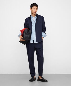 Cotton seersucker regular fit shirt