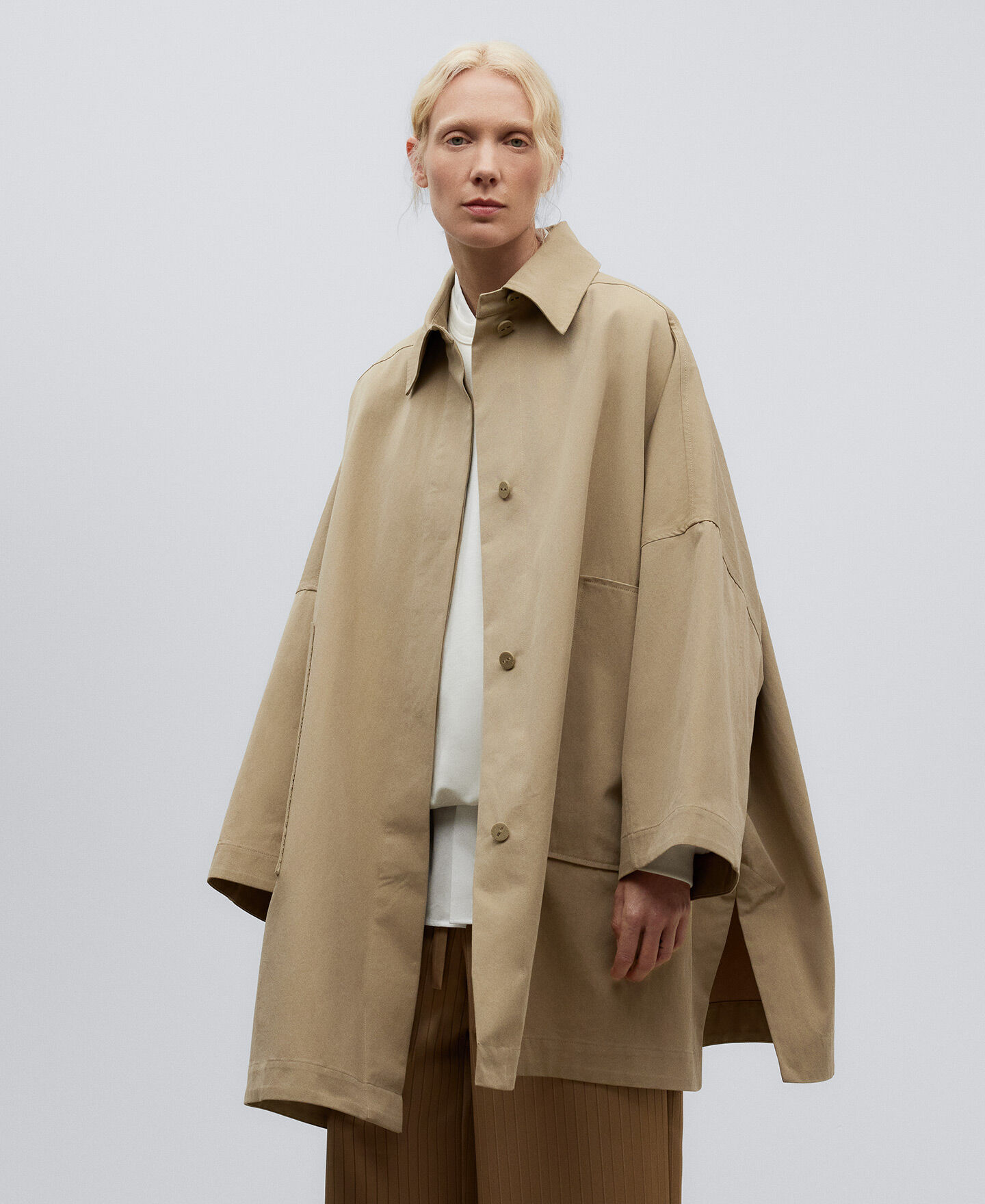 Casaco comprido tipo capa oversize mulher AD Portugal