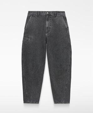 Pantal&oacute;n barrel fit denim efecto lavado