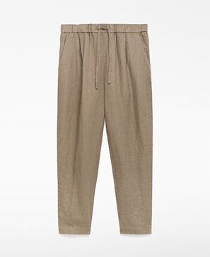 Linen jogger trousers