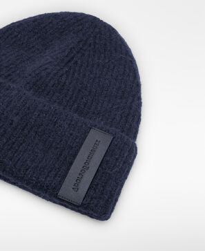 Ribbed knit beanie hat man