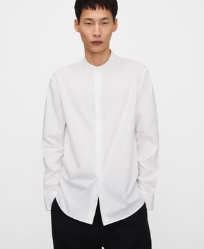 Camisa regular fit cuello mao algod&oacute;n