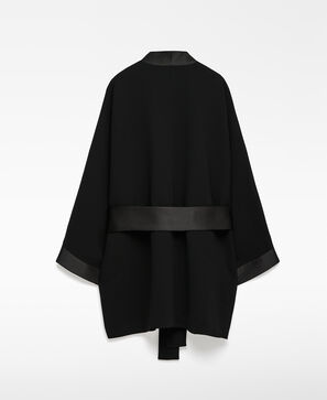 Double fabric kimono with belt woman