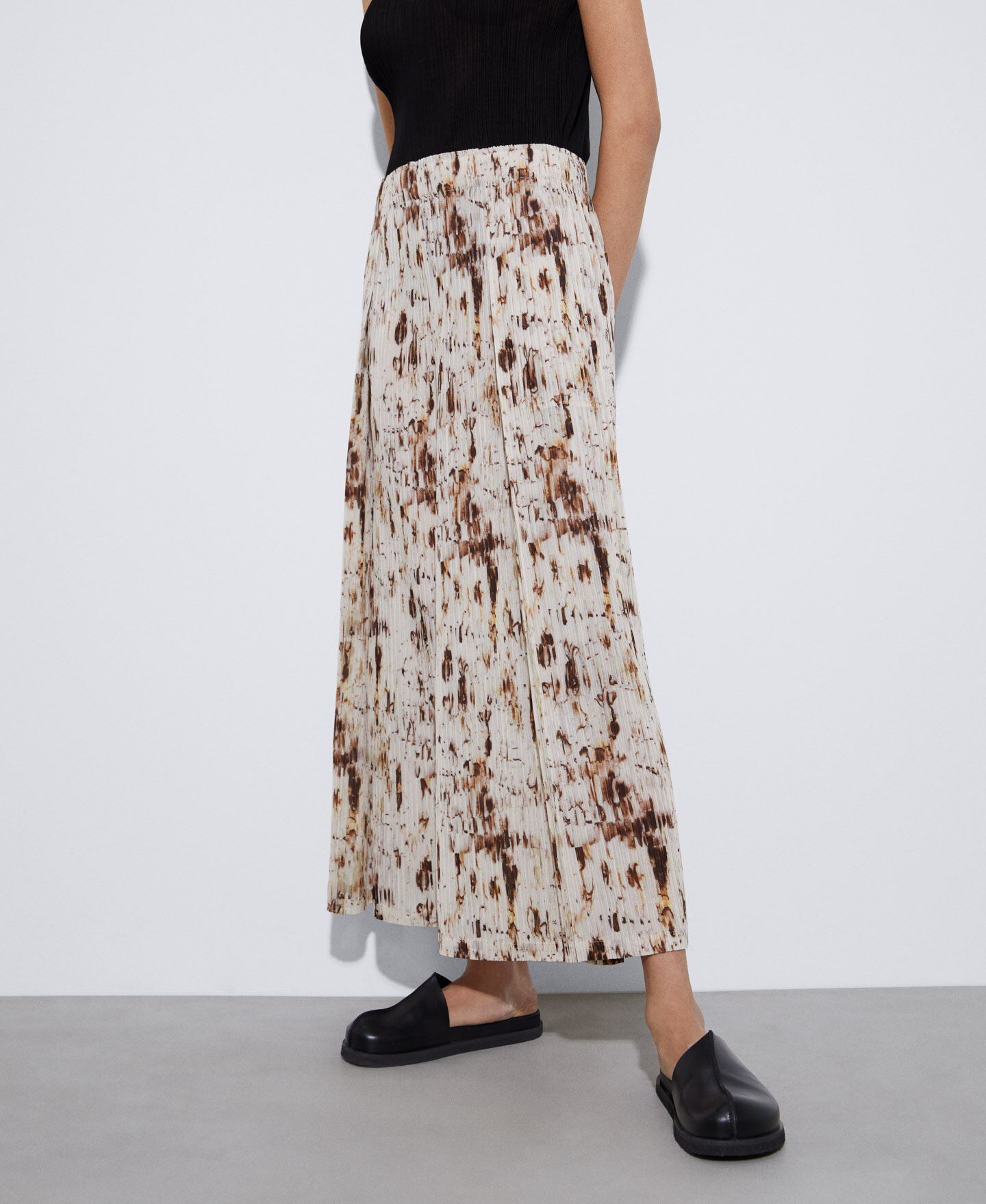 Printed crinkle trousers | AD Europa