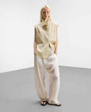 Camisa rayas cuello chimenea algod&oacute;n