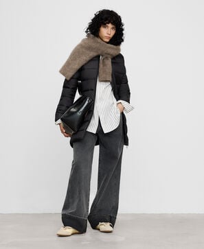 Manteau matelass&eacute; &agrave; col chemin&eacute;e