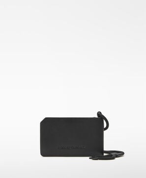 Leather hanging wallet man