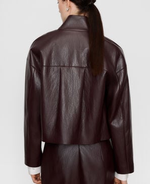 Chaqueta corta cuello tira Piel No Piel