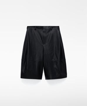 Bermuda shorts with side pleats man