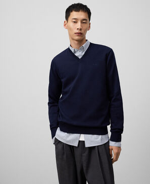 Regular fit V-neck sweater man