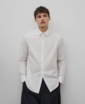 Cotton slim fit shirt man