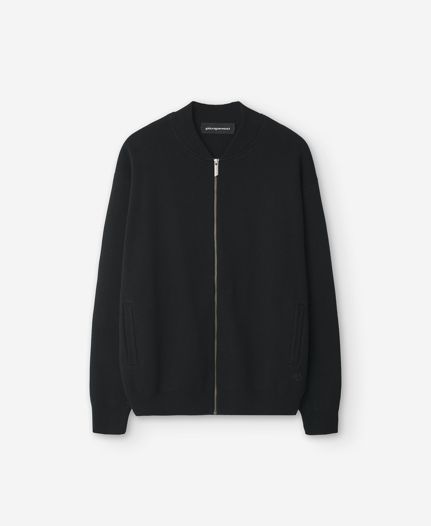 Black cotton bomber jacket online