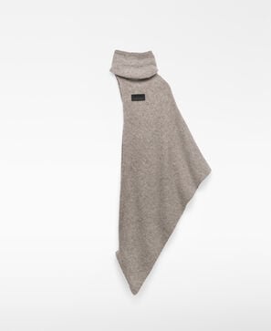 Cape asymétrique à col cheminée pour femme