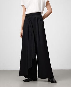 Trousers with front panel woman