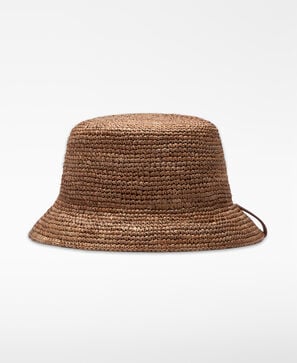 Raffia bucket hat