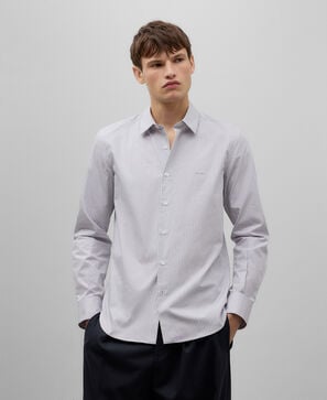 Striped cotton shirt man