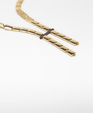 Gold pieces long necklace woman