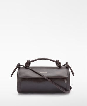 Leather cylindrical bag