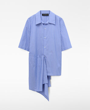 Cotton multiway striped shirt