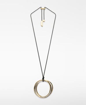 Collar aros met&aacute;licos bicolor