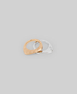 Anillos combinados bicolor mujer