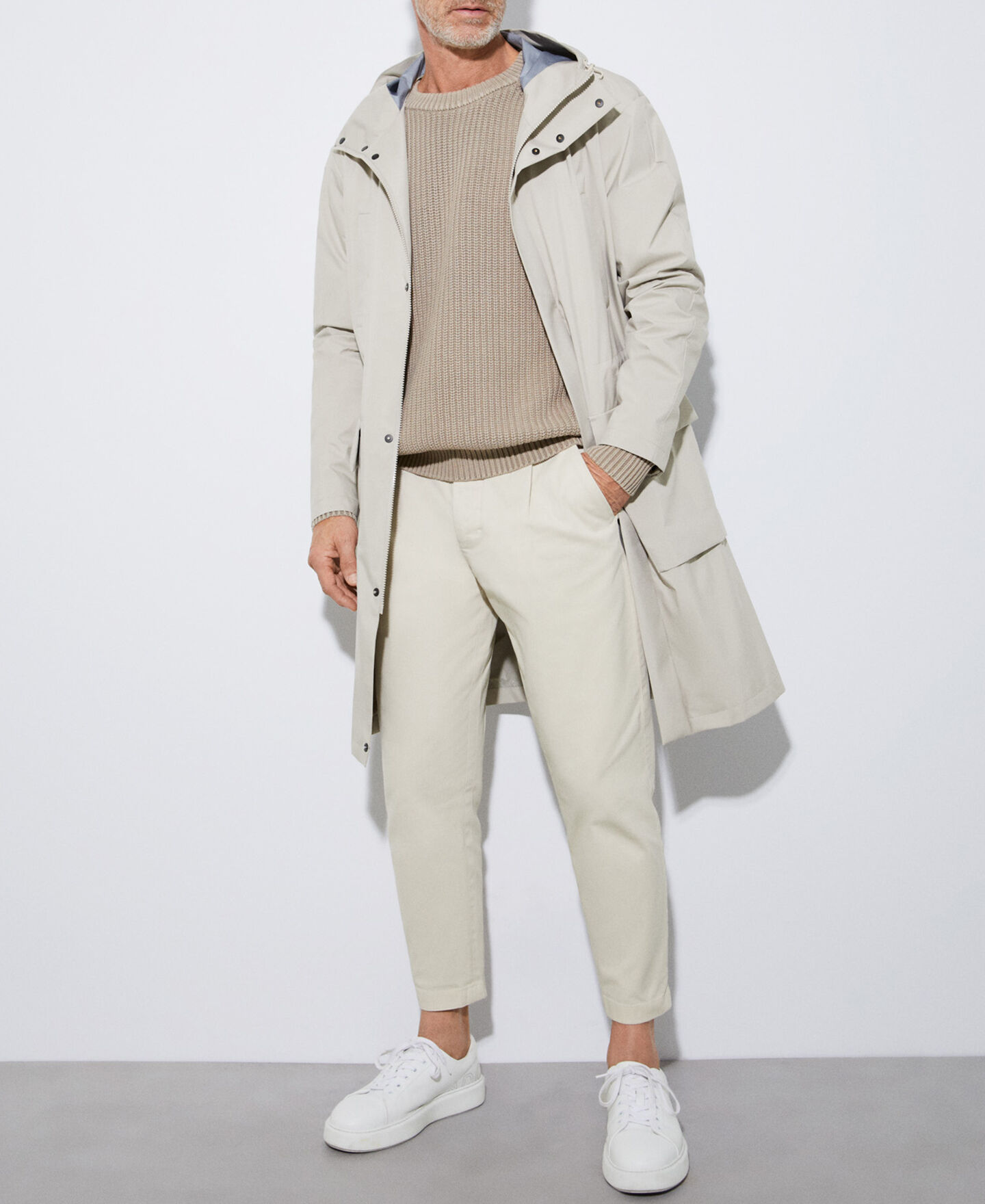 Hombre Adolfo Dominguez Pantalón Carrot Elástico En Cintura Gris/camel |  Pantalones | IES PARE ARQUES