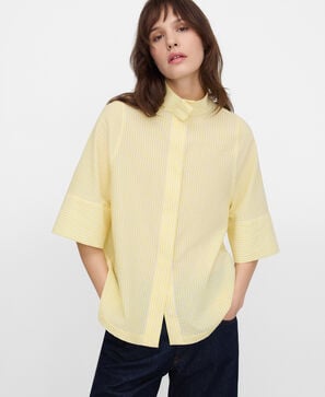 Camisa rayas seersucker algod&oacute;n