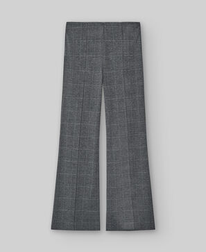 Knit fabric flare trousers woman