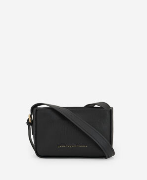 Medium shoulder bag in grain texture