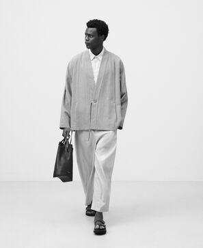 Combined sleeves kimono-style jacket man