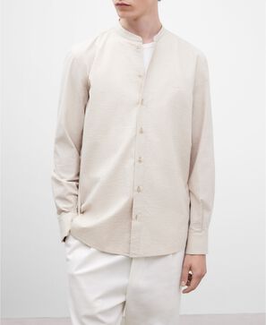 Sand colour regular fit shirt