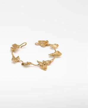 Pulsera met&aacute;lica flor