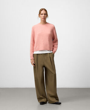 Jersey corto cuello caja mujer