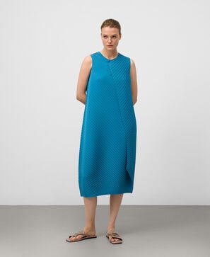 Vestido crinkle pliegue mujer