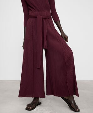 Crinkle wide-leg jumpsuit