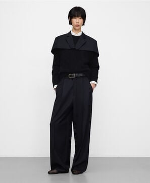 Blazer-style short cape woman