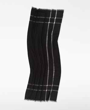 Cotton shawl with openwork details woman