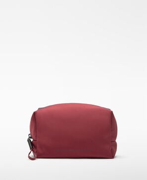 Nylon large two-tone toiletry bag woman