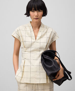 Cotton ant print blouse woman