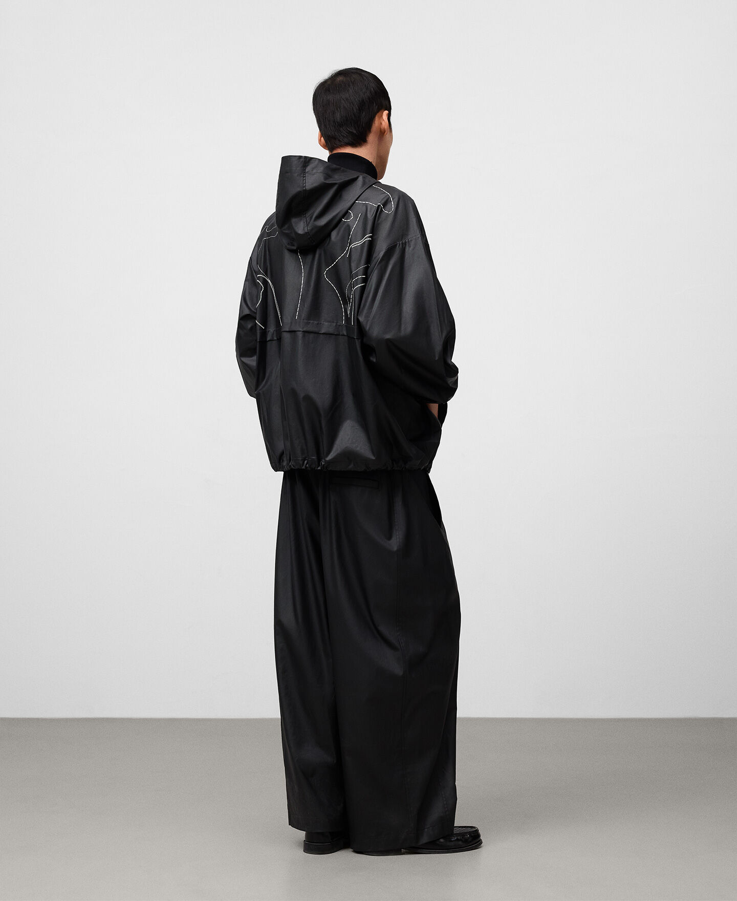 ADOLFODOMINGUEZ アウター Embroidered hooded jacket man | AD Europa